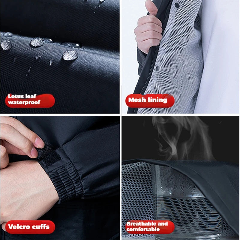 Regnrock och Regnbyxor Set för Motorcykel och Elcykel 3