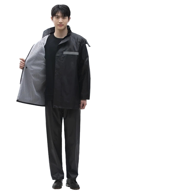 Regnrock och Regnbyxor Set för Motorcykel och Elcykel 4