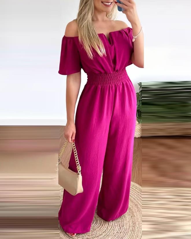 Variant image for Dam Jumpsuit Off-Shoulder Elegant Polyester med Veckade Detaljer-9