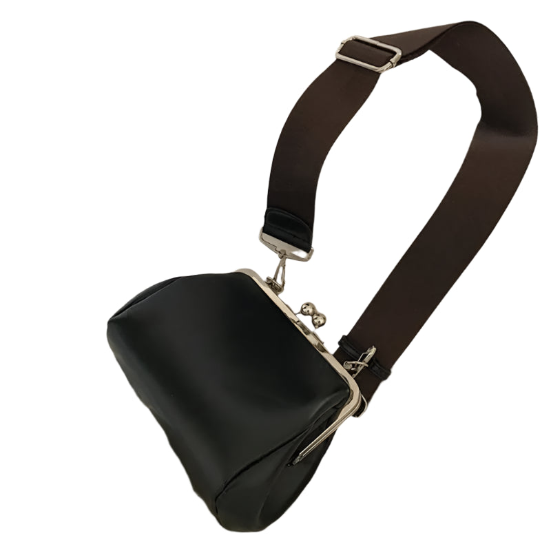 Dam Crossbody Väska Elegant PU-Läder med Läpplås 1