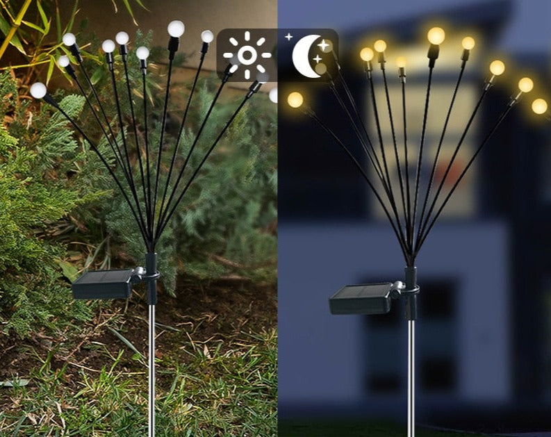 Solcellsbelysning för dansande eldflugor