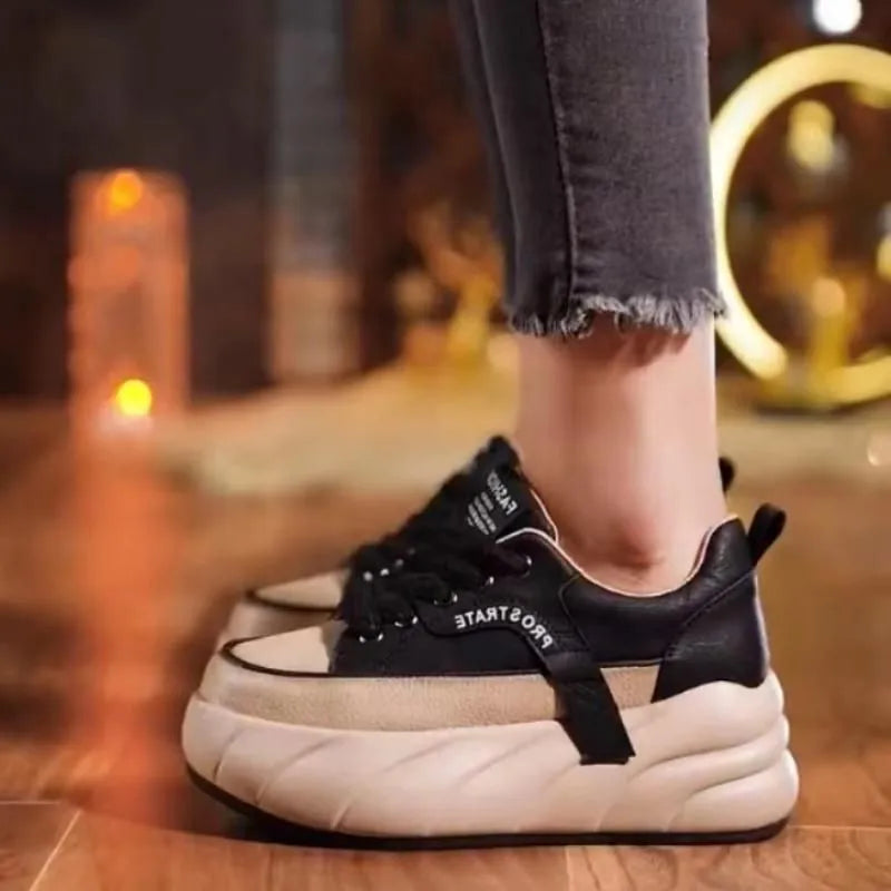 Mjuka sneakers med tjock sula för kvinnor