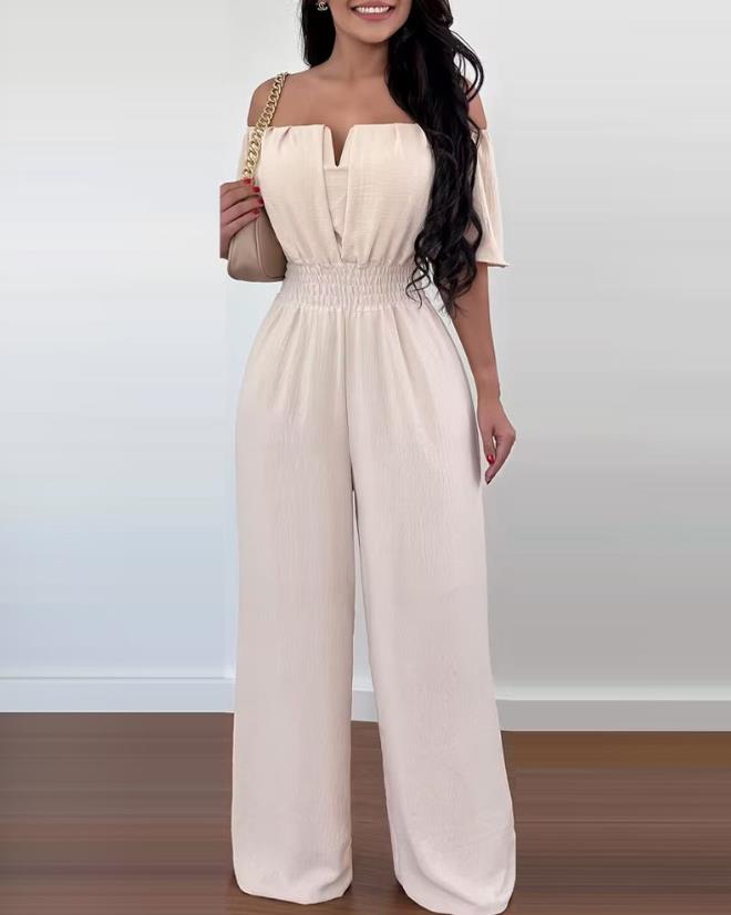 Variant image for Dam Jumpsuit Off-Shoulder Elegant Polyester med Veckade Detaljer-25