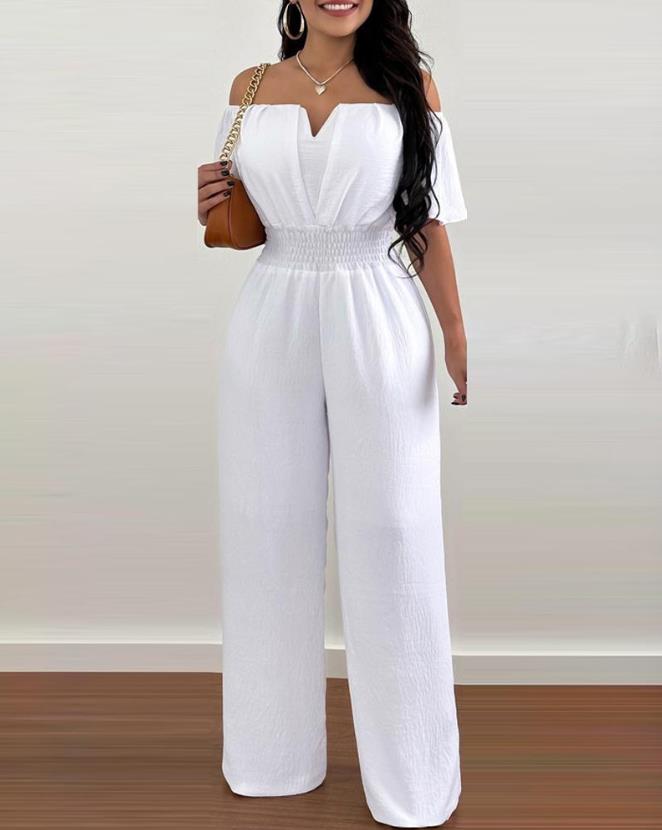 Variant image for Dam Jumpsuit Off-Shoulder Elegant Polyester med Veckade Detaljer-5