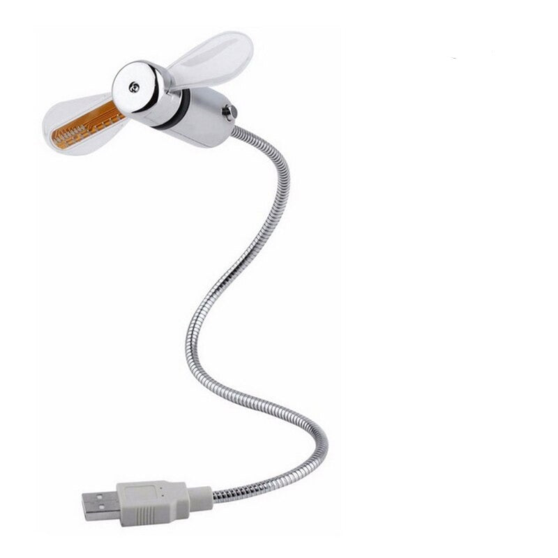 Flexibel Mini Fläkt LED Klocka