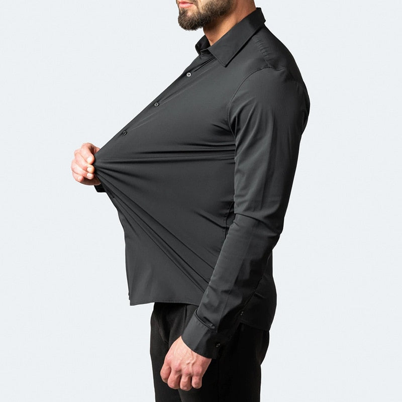 Modern Stretch Långärmad Skjorta