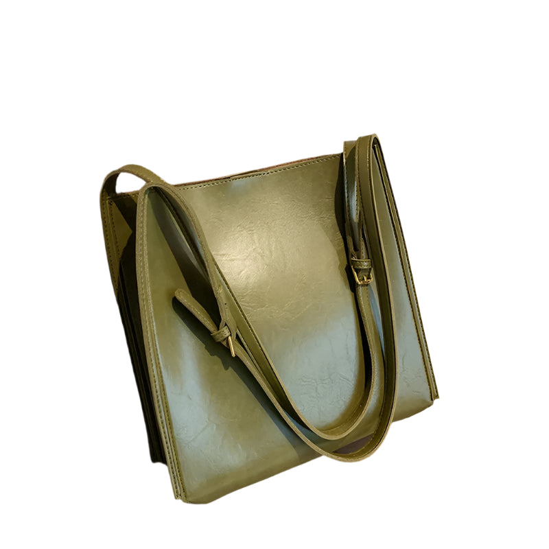 Dam Axelväska Modern Design Glänsande Konstläder 1