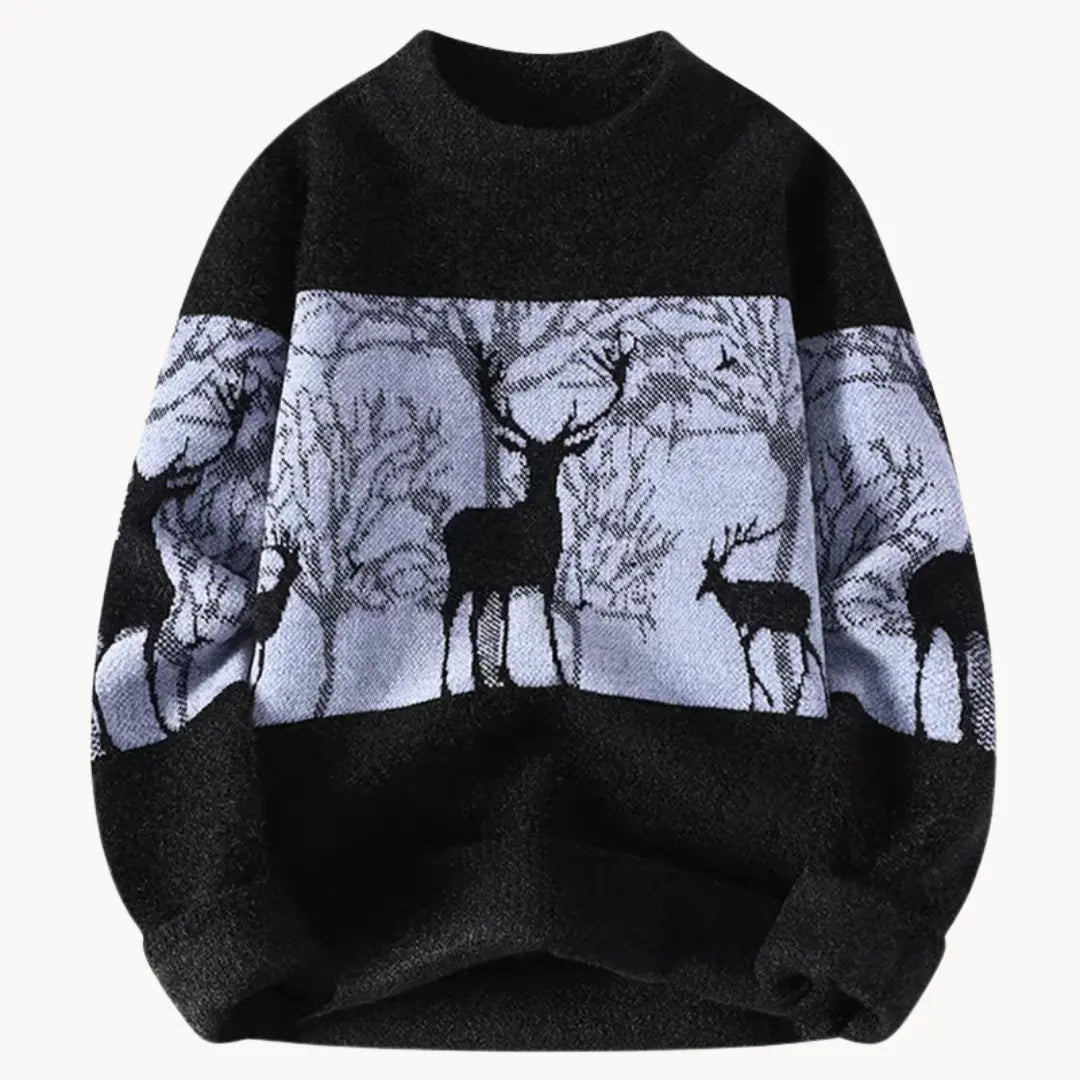 Stickad Dam Tröja Klassisk Stil Med Ribbade Detaljer 7