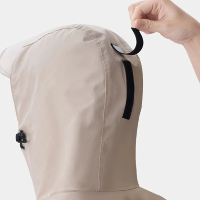 Unisex Regnponcho Lång Oxford Vattentät Regnrock 4