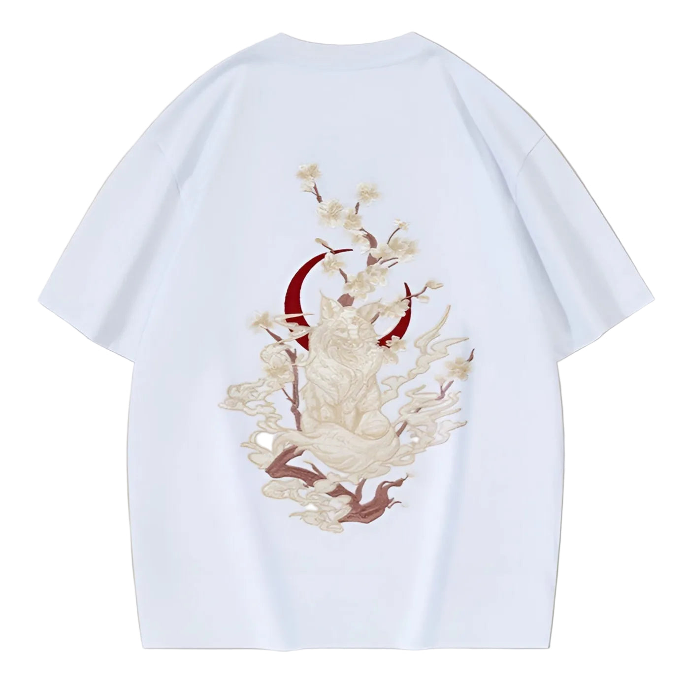 Unisex T-shirt med broderad Sakura-design 0