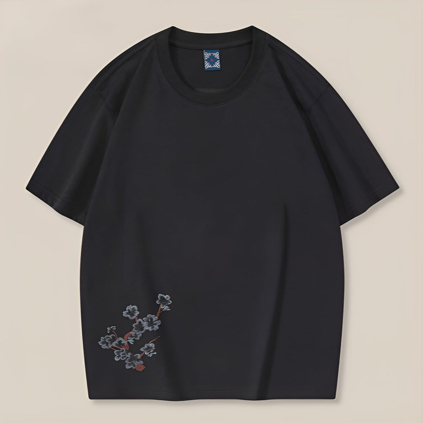 Unisex T-shirt med broderad Sakura-design 3