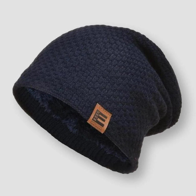 Unisex Vinter Beanie med Våffelstickat Mönster 2