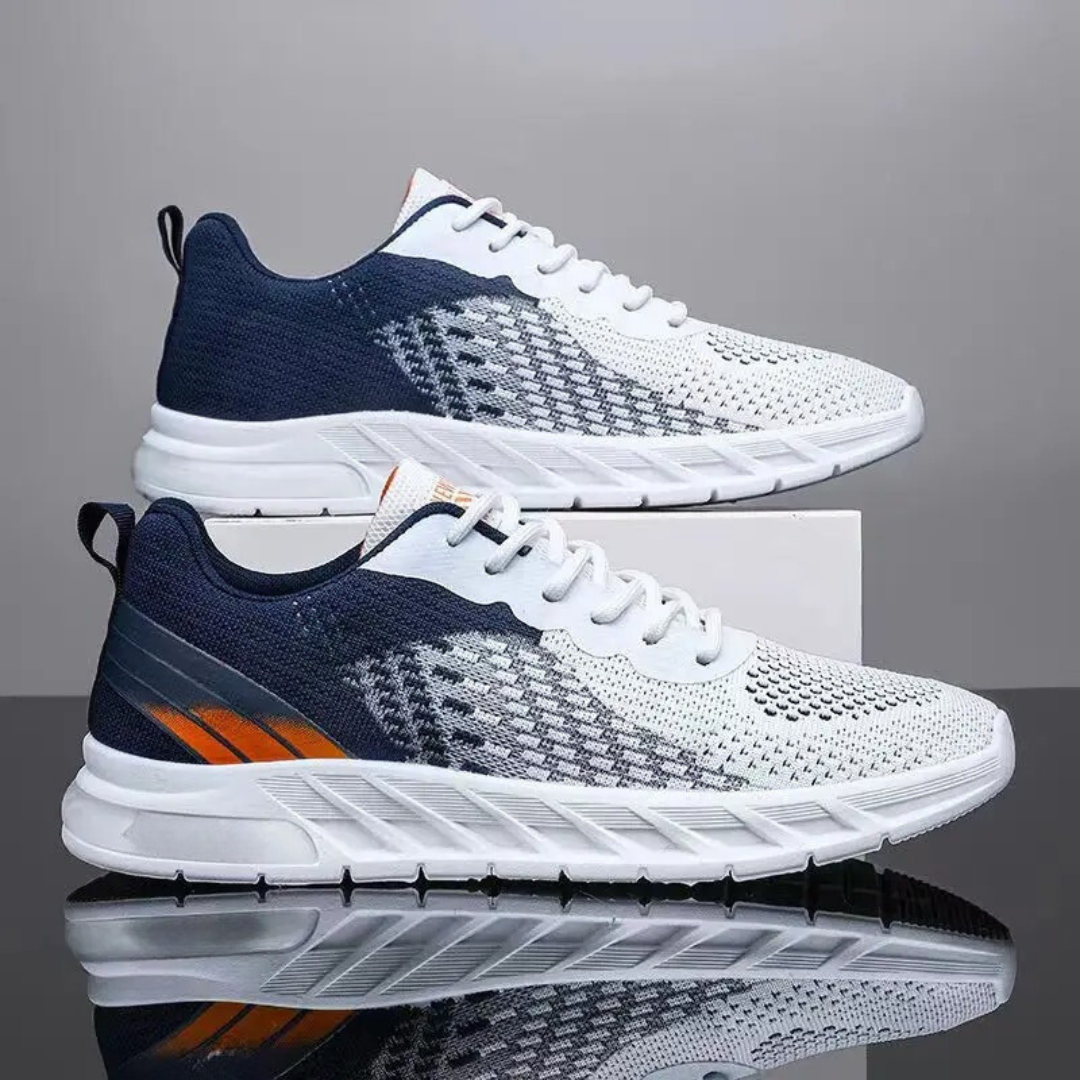 Andningsaktiva stickade sportskor för män