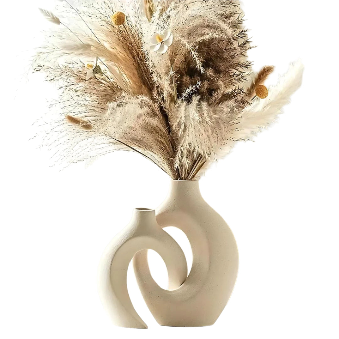 Vaser Set i Abstract Stil Keramik Matt Finish 0