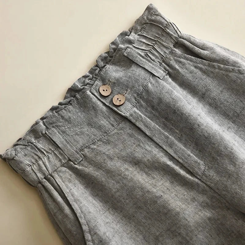 Vida Byxor Dam Hög Midja Elastisk Mjuk Material 3