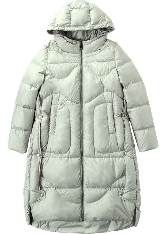 Vinterjacka Dam med Grön Huva och Låg Design för Kalla Dagar 4