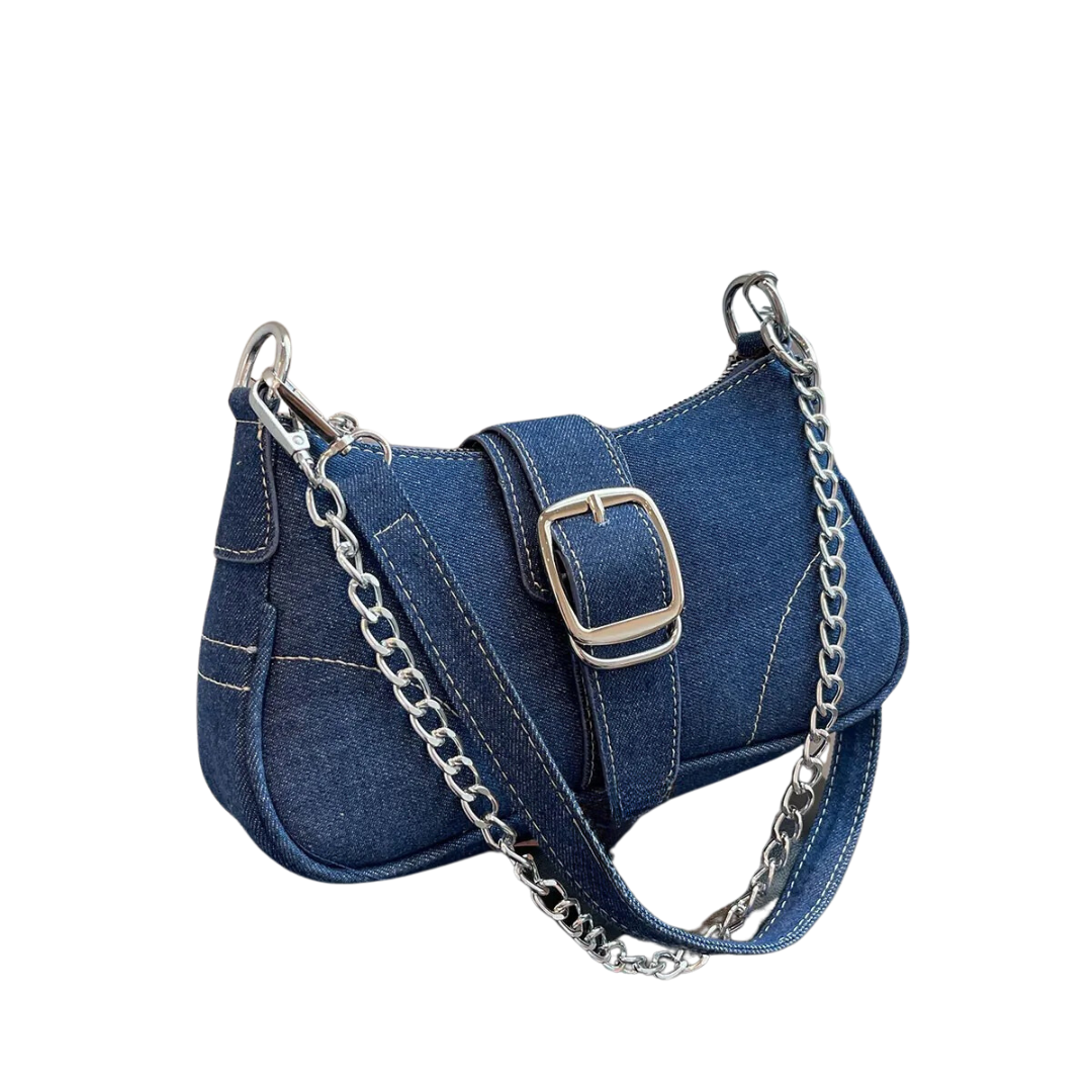 Crossbody-väska i denim för kvinnor
