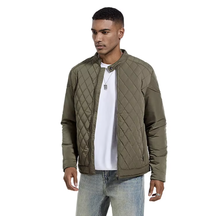 Bomberjacka med vaddering i bomull för män