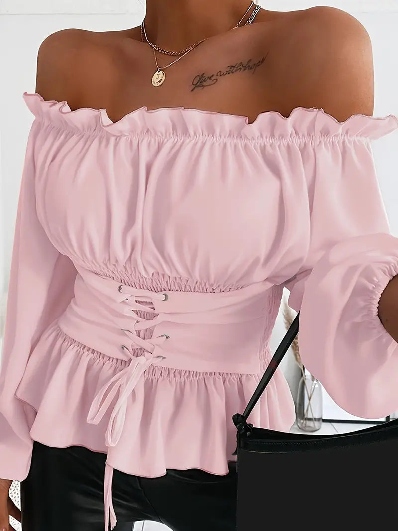 Variant image for Kvinnors Blus Rüsch Detaljer Polyester Elegant Design-25