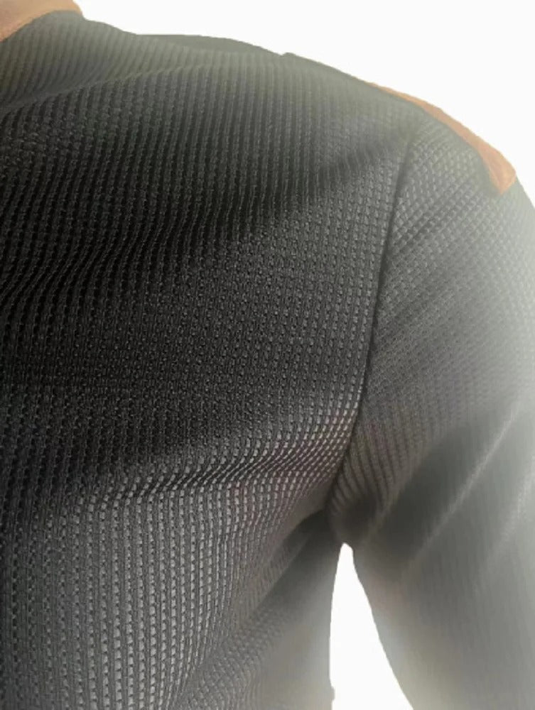 Våfflad Henly-skjorta för män