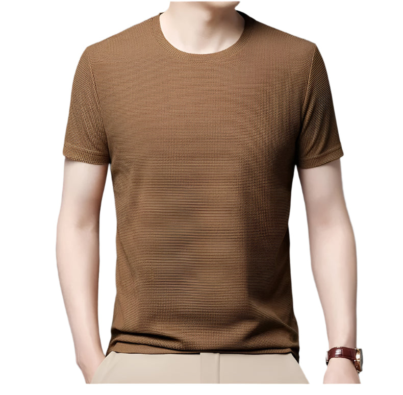 Våfflad T-shirt för män
