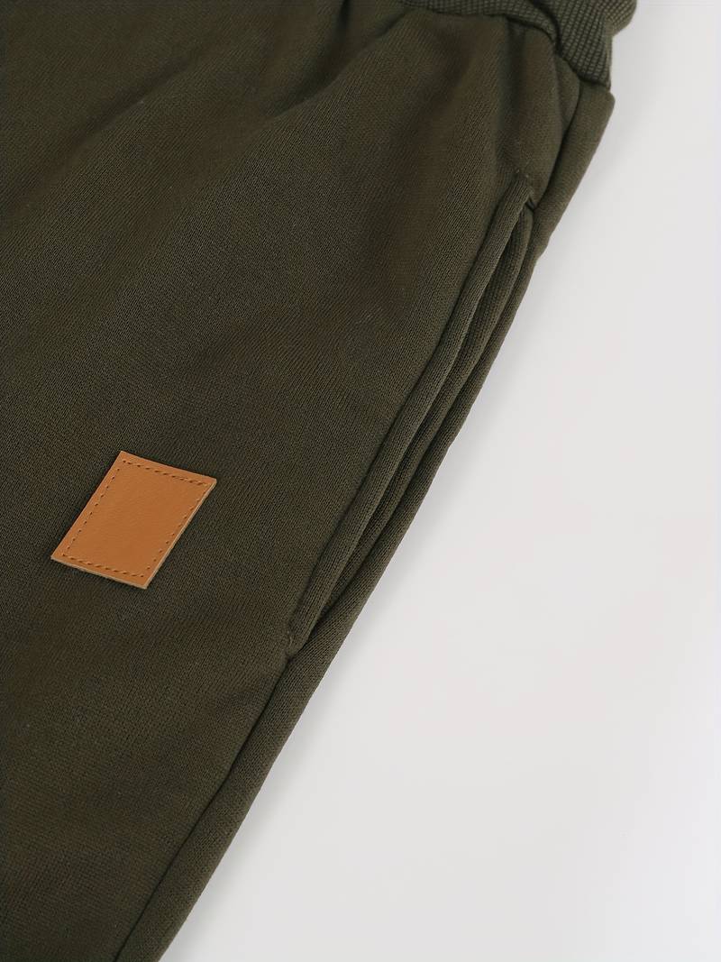 Herrbyxor Löst Sittande Casual med Sladddragning 100% Bomull-5