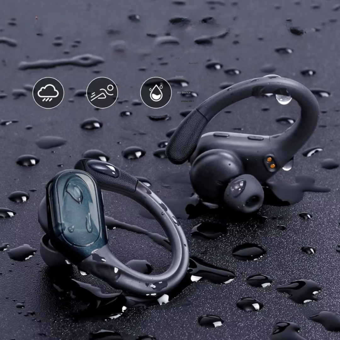 Brusreducerande trådlösa öronsnäckor | Sporthörlurar För Löpning | Lång Batteritid