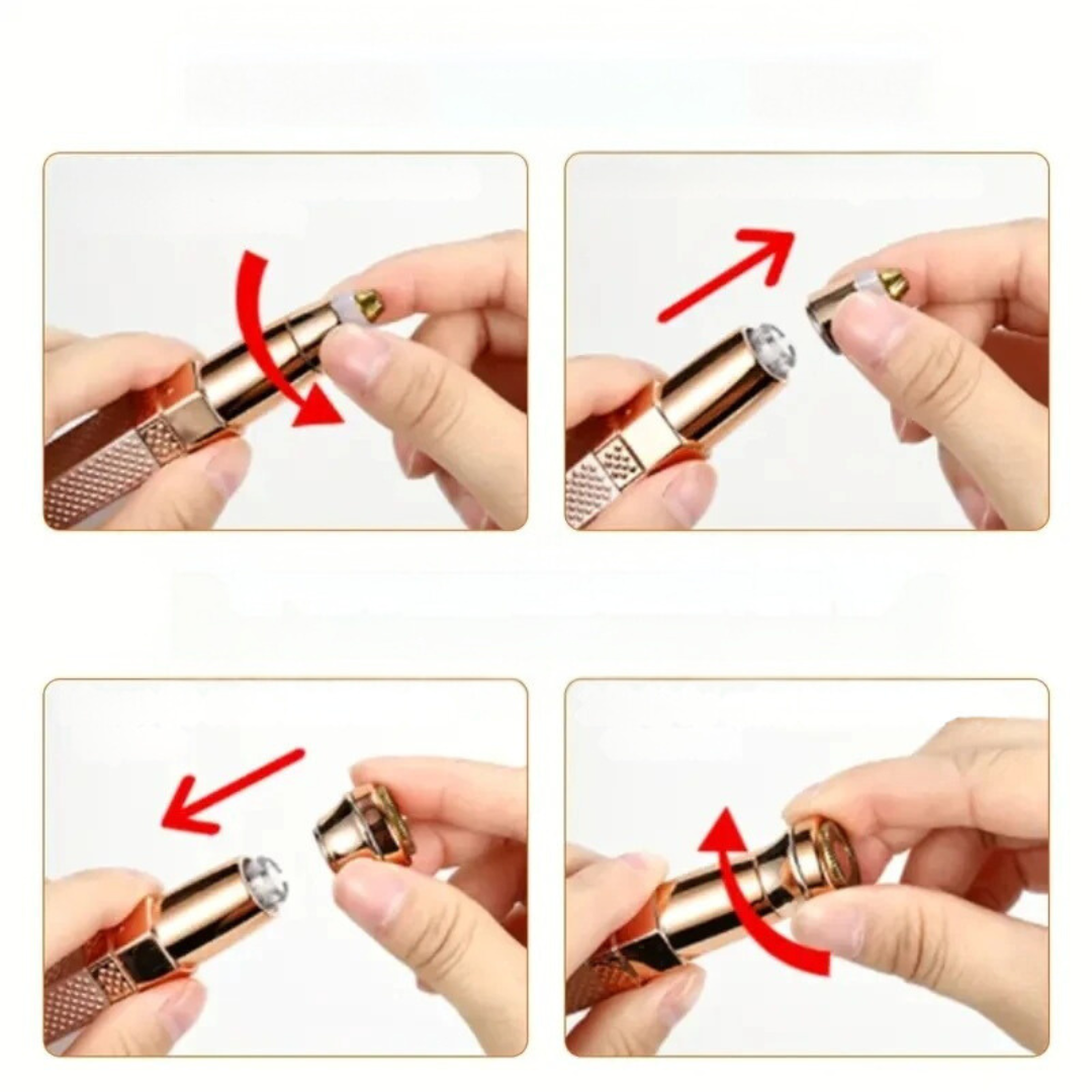 2-i-1 ögonbrynshyvel och hårrakapparat