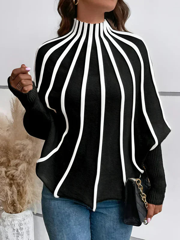 Variant image for Dam Tröja Randig Mjuk Bomull Komfortabel Design-1