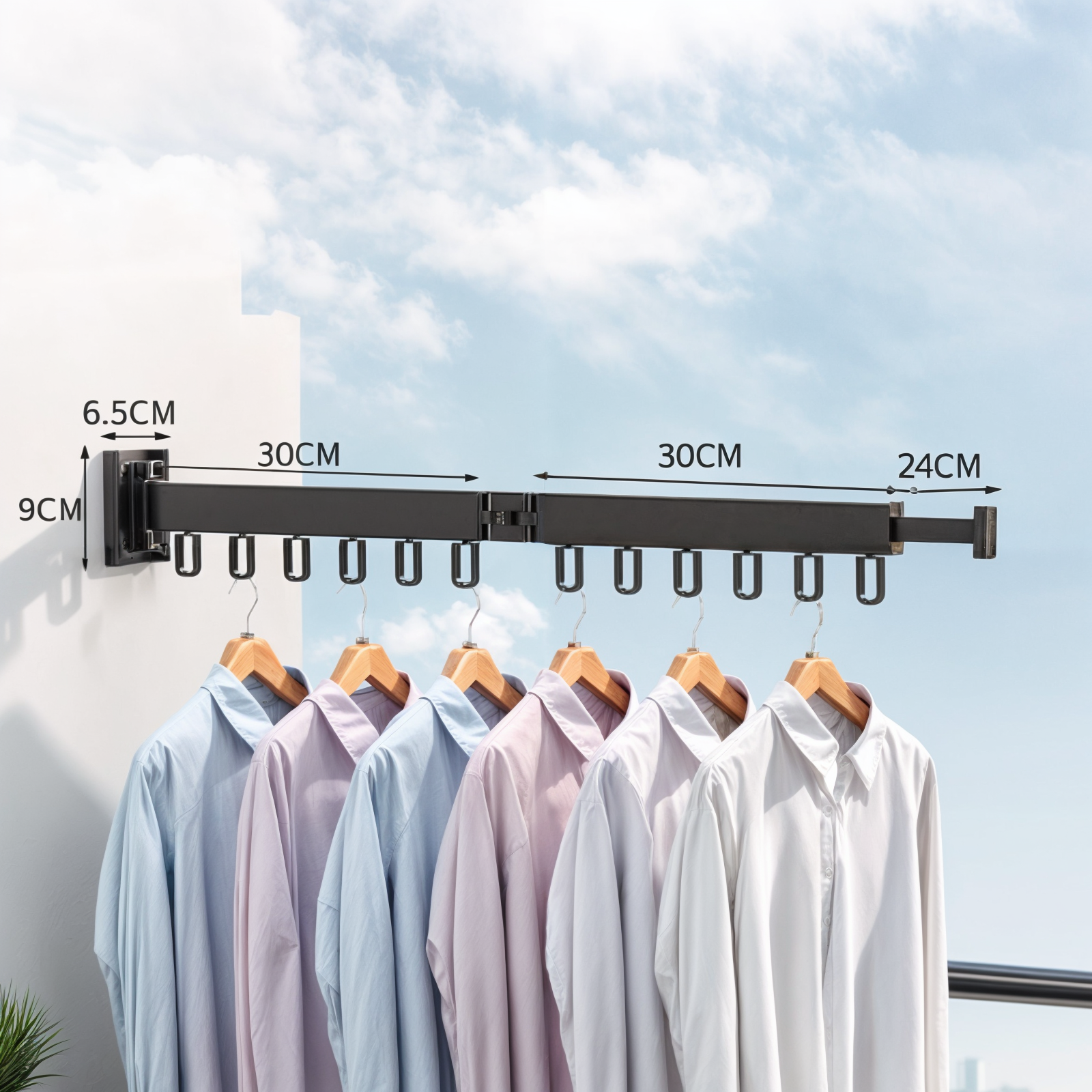 Uppfällbart torkställ för kläder