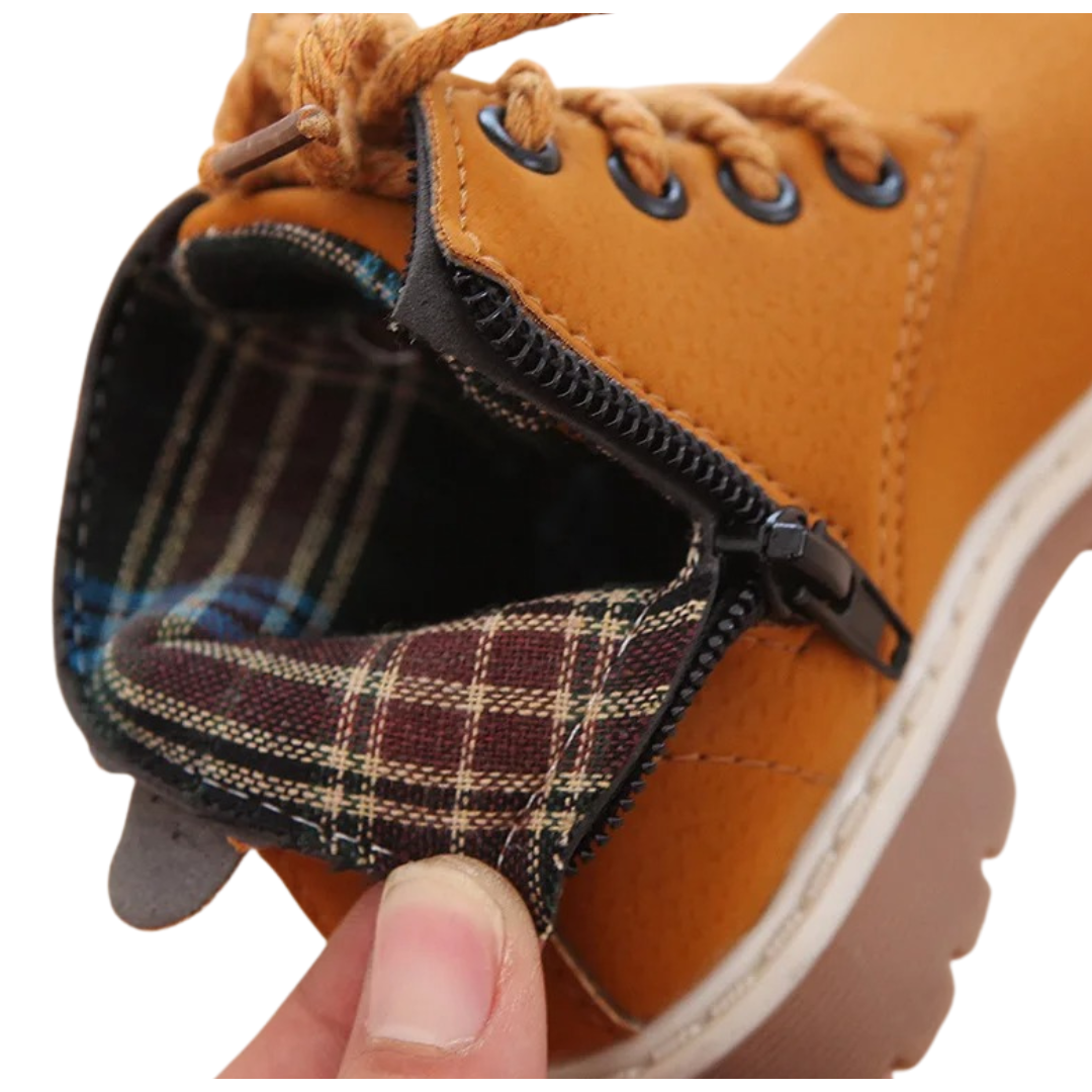 Mjuka PU-läderkängor för barn