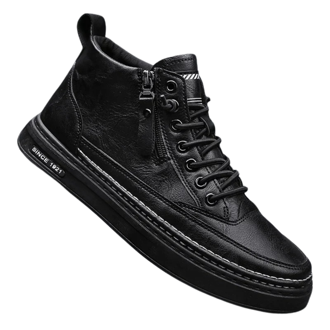 Ankelkängor i Läderstil med hög topp för män