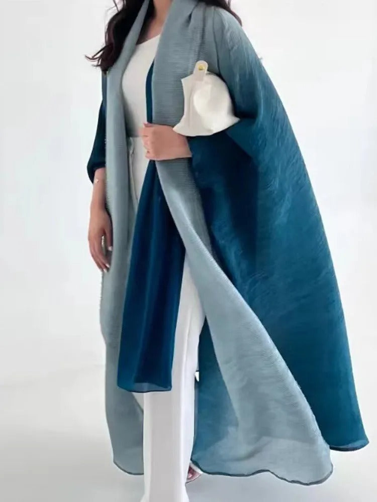 Gradient Plisserad Trench Coat för kvinnor