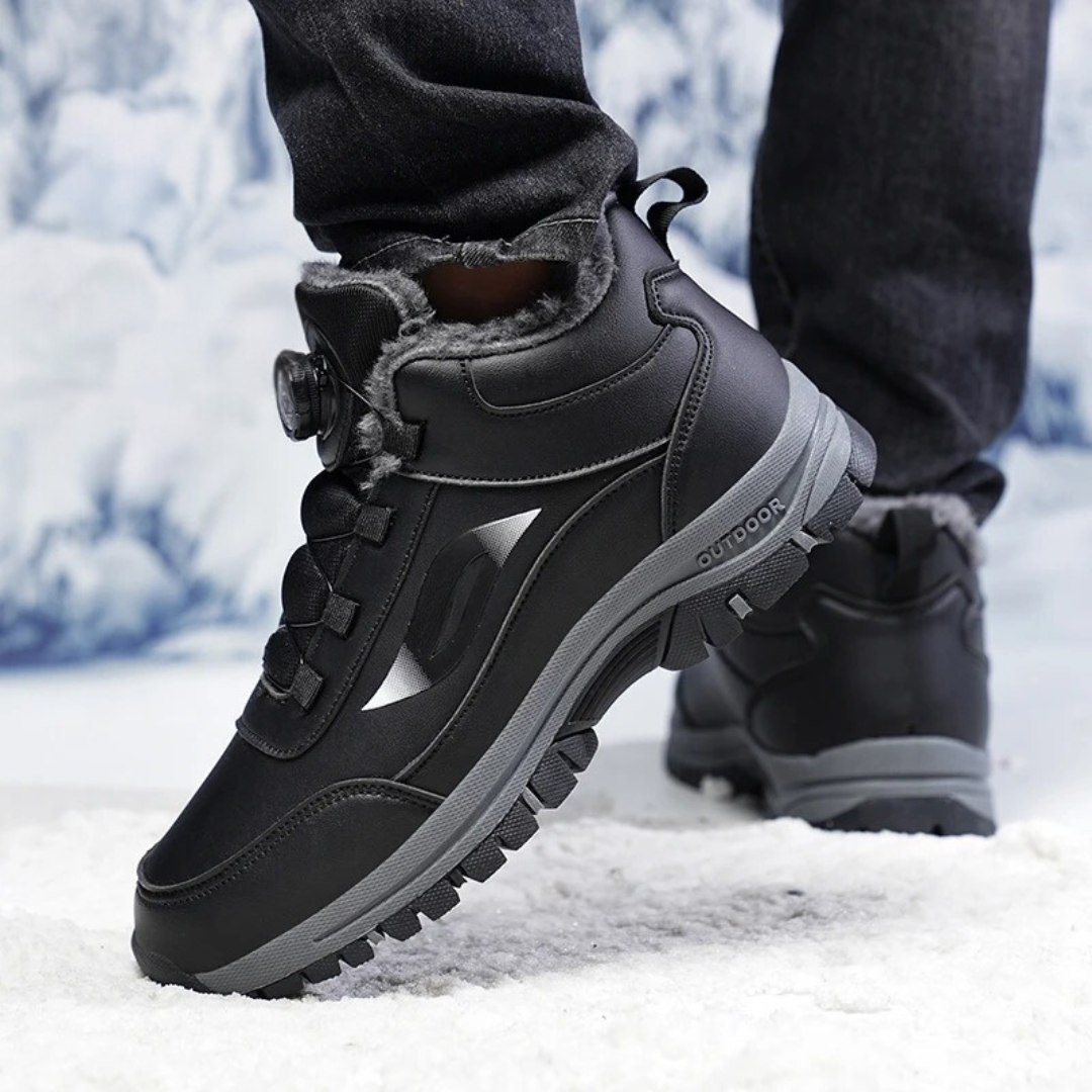 Vattentäta ankelstövlar i plysch med platt botten