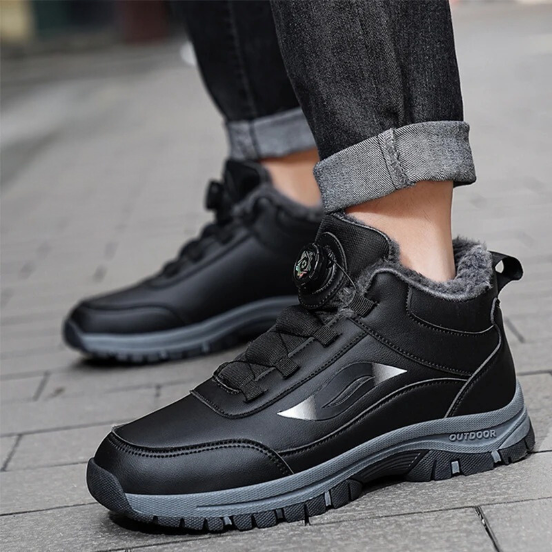 Vattentäta ankelstövlar i plysch med platt botten