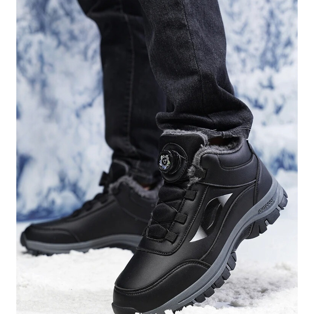 Vattentäta ankelstövlar i plysch med platt botten