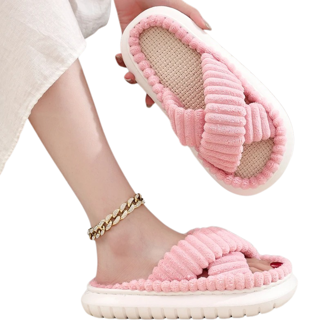 Halkfria tofflor med öppen tå