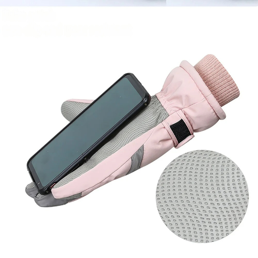 Vattentäta termiska snöhandskar för kvinnor