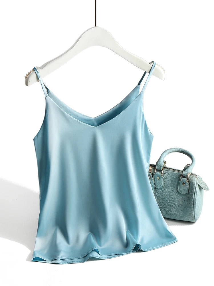 Satin-stil Tank Tops för kvinnor