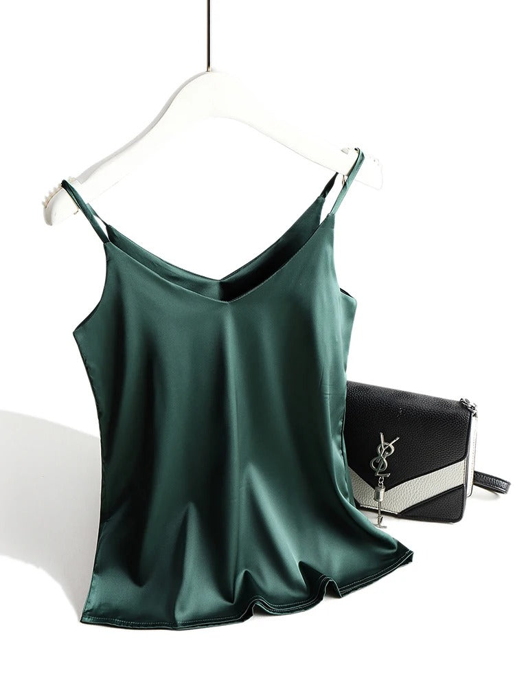 Satin-stil Tank Tops för kvinnor