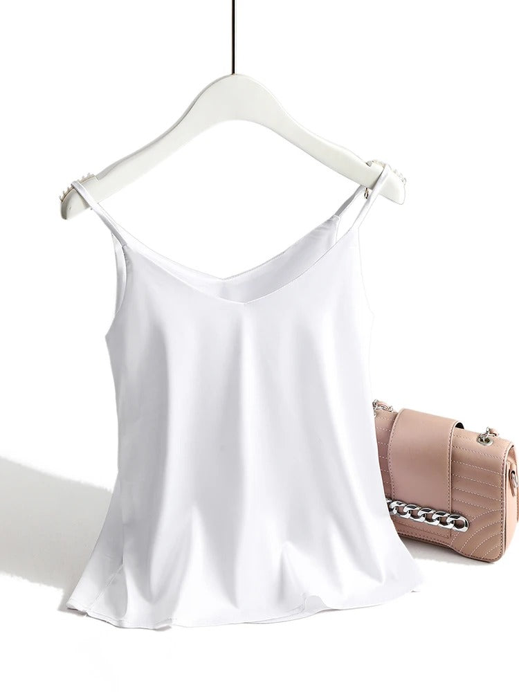 Satin-stil Tank Tops för kvinnor