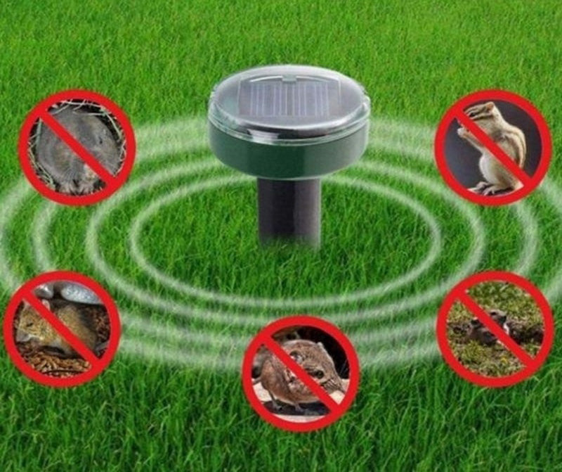 Solcellsdriven mullvadsavvisare