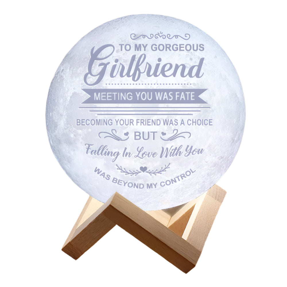 3D månlampa med text