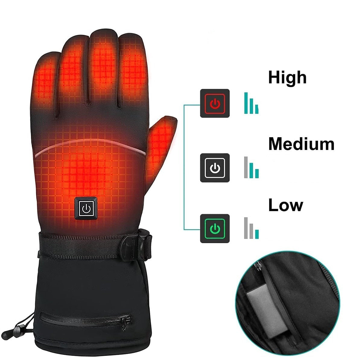 Elektriska uppvärmda handskar