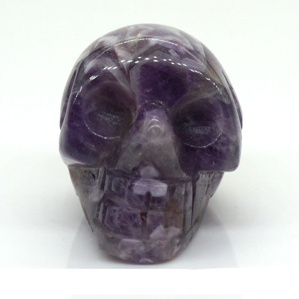 Naturlig dödskalle kristall sten