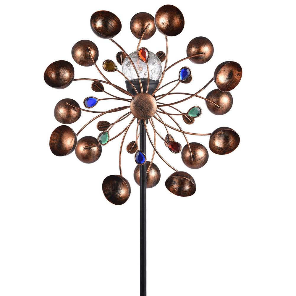 Solcellsdrivna glas boll vind spinner