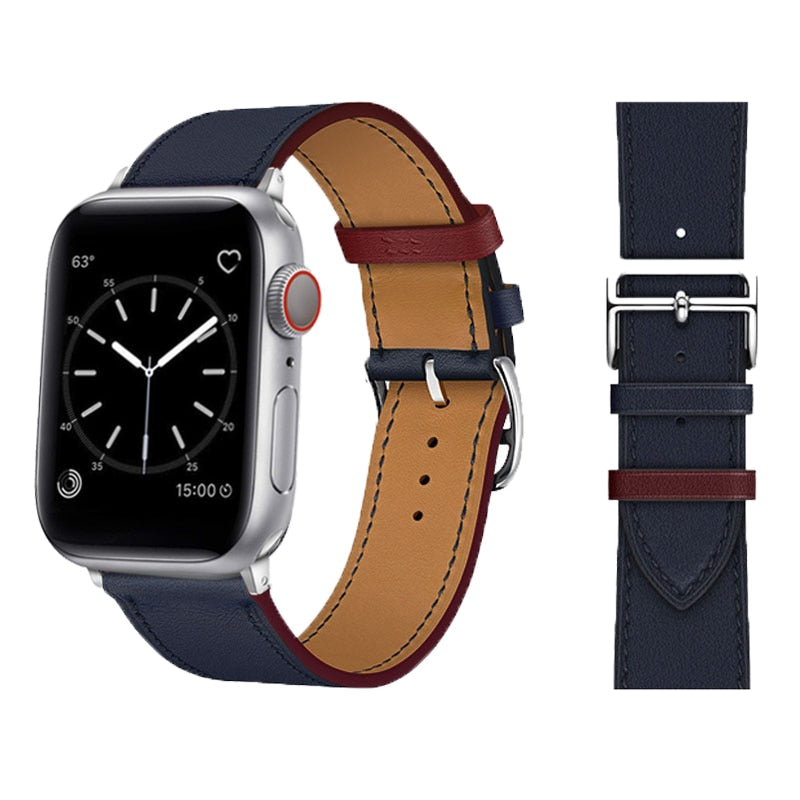 Apple watch syntetiskt läderrem