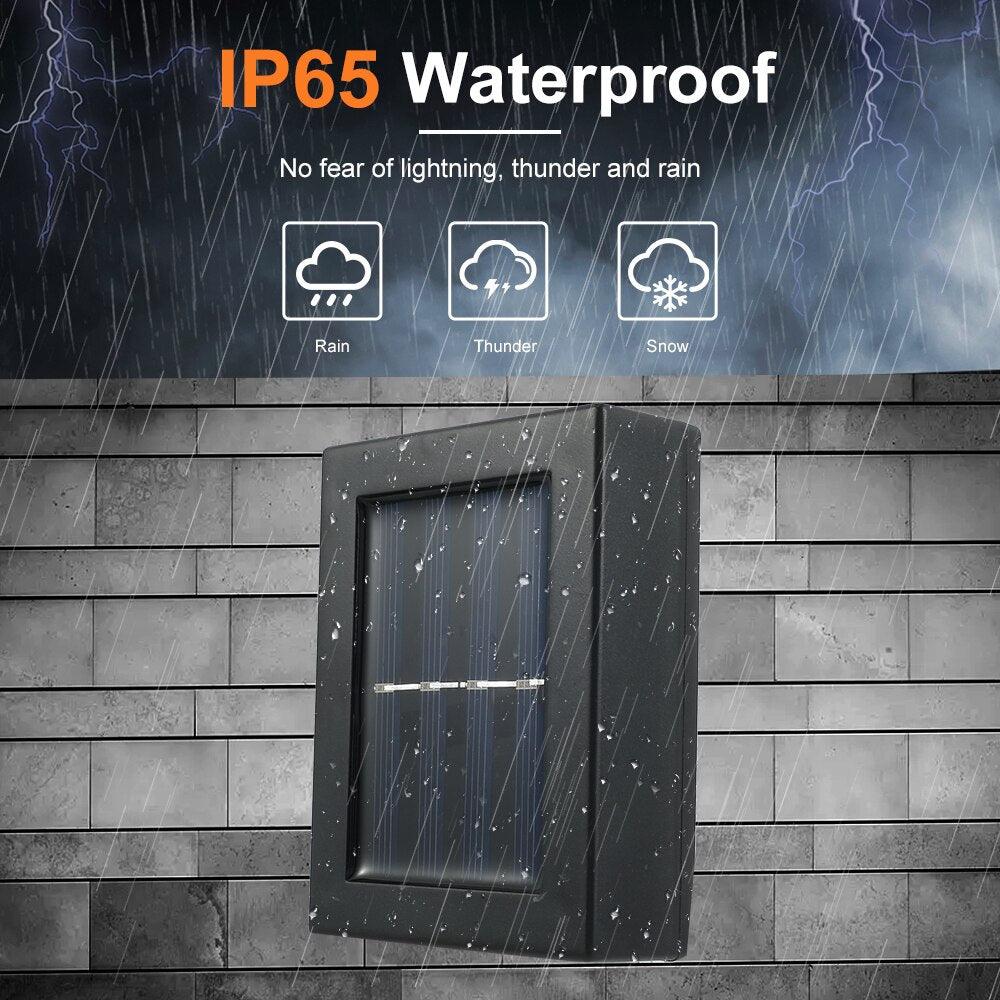 Solcellsdrivna vägglampor för uteplats