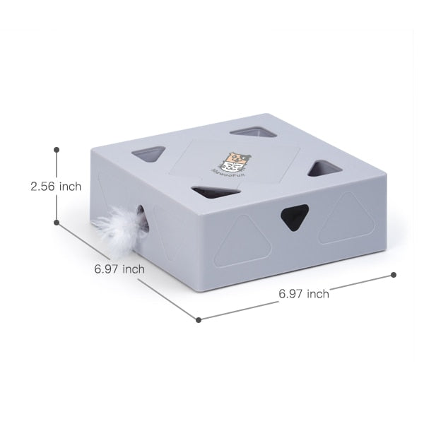 Automatisk kattleksak fjäder