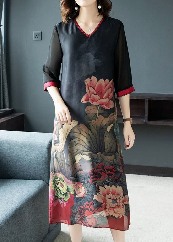 Klänning i äkta mjukt